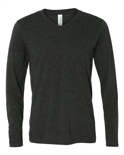 Unisex Long Sleeve V-Neck Tee